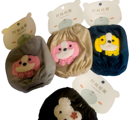 （款式随机）韩版儿童袖套女防污脏秋冬季小短款套袖六B29-1-2B34-1-3