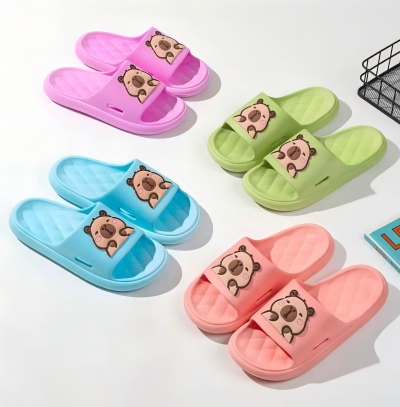 D19-10春秋季平底防滑休闲内外穿厚底坡跟百搭凉拖鞋 80/件六A5-2-3-4