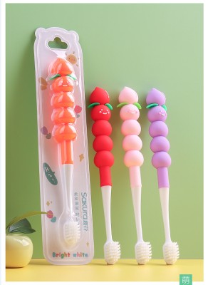 樱花萌趣桃子卡通牙刷S-778 288/箱36支八B19-3-2