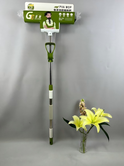 9016-38cm胶棉滚轮拖把新款耐用海绵吸水拖把家用免手洗28/件八一号ZBJ2-2-1