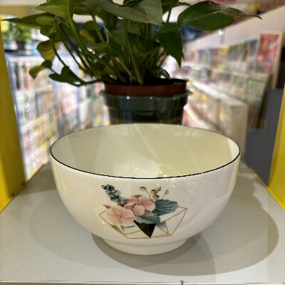 （一等）7寸面碗陶瓷沙拉碗饭碗家用陶瓷碗面条碗—优佳丽36个/件八A6-2-1