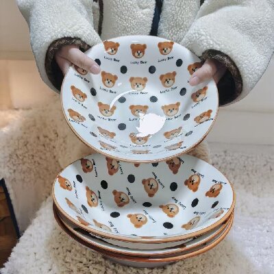 一等7寸航空碗杂款陶瓷碗饭碗小熊八A9-1-1