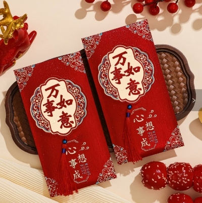 （2支装）立体流苏千元红包袋 600/件