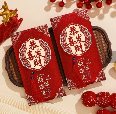 （2支装）立体流苏千元红包袋 600/件