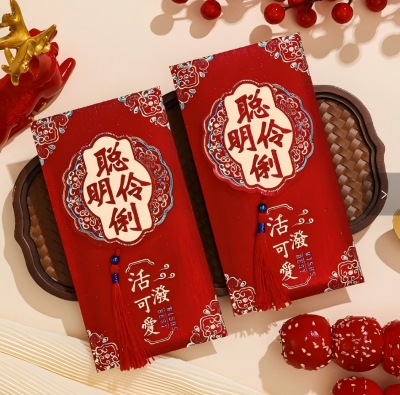 （2支装）立体流苏千元红包袋 600/件