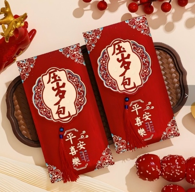 （2支装）立体流苏千元红包袋 600/件