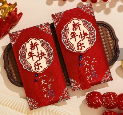 （2支装）立体流苏千元红包袋 600/件