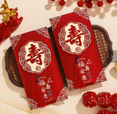 （2支装）立体流苏千元红包袋 600/件