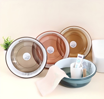 2562加厚透明洗脸盆家用塑料洗衣盆学生宿舍用盆 70/件