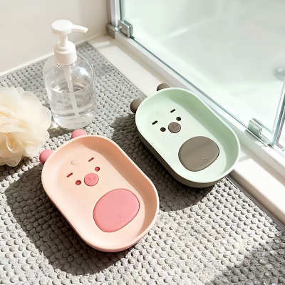 6854-（4个装）卡通双层沥水浴室卫生间肥皂盒 80/箱