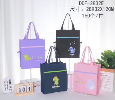 DDF-2832E新款卡通手提作业书袋大容量多功能美术包补课包160/件