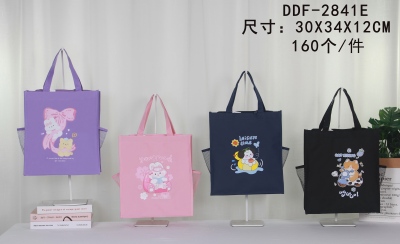 DDF-2841E新款卡通手提作业书袋大容量多功能美术包补课包160/件