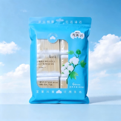 精品六连包袋装棉签 80/箱