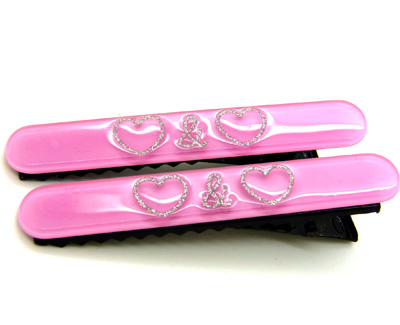 一字对夹 刘海夹边夹对夹彩色夹子果冻多色 水晶流沙可爱对夹