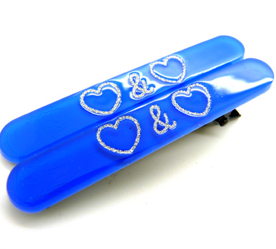 一字对夹 刘海夹边夹对夹彩色夹子果冻多色 水晶流沙可爱对夹