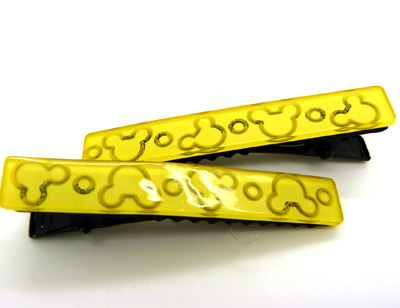 一字对夹 刘海夹边夹对夹彩色夹子果冻多色 水晶流沙可爱对夹