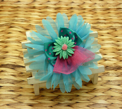 特价韩版 菊花皮筋头饰 手工发饰头饰蕾丝顶夹边夹发圈皮筋蝴蝶结B4-2-1