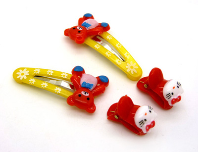 4只装儿童发夹BB夹韩国儿童头饰发饰发卡袋装组合两对幼儿少发必备发夹饰品