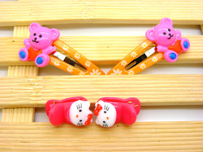 4只装儿童发夹BB夹韩国儿童头饰发饰发卡袋装组合两对幼儿少发必备发夹饰品