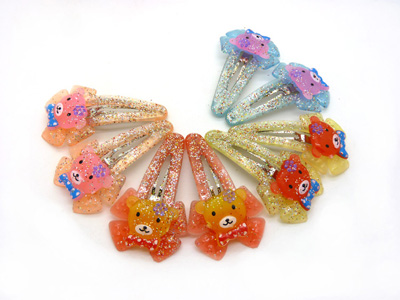 韩版发饰头饰儿童BB夹 大人小孩可爱卡哇伊发夹边夹对夹发卡 大号（一对装）六C6-4-2