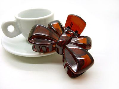 韩国 摔不断树脂镂空蝴蝶结发抓夹盘发发饰 洗澡发夹-9060---C6-3-6