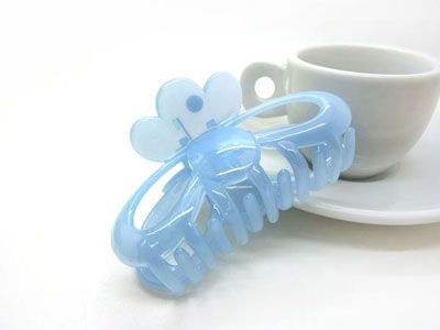 韩国 摔不断树脂镂空蝴蝶结发抓夹盘发发饰 洗澡发夹-9005---C6-3-6