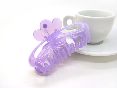 韩国 摔不断树脂镂空蝴蝶结发抓夹盘发发饰 洗澡发夹-9005---C6-3-6