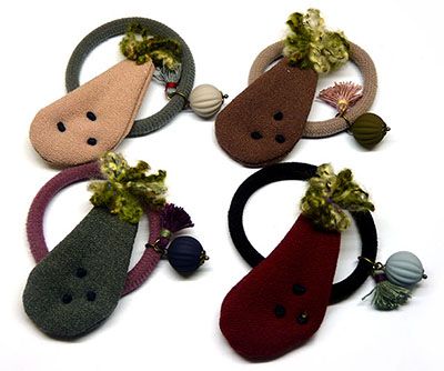 布艺南瓜彩珠高弹力无缝发圈扎头发皮筋毛巾圈发绳6号B10-3-1