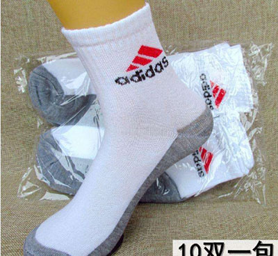 运动袜秋款中筒袜子纯色阴阳袜货源地摊运动袜B22-3-2