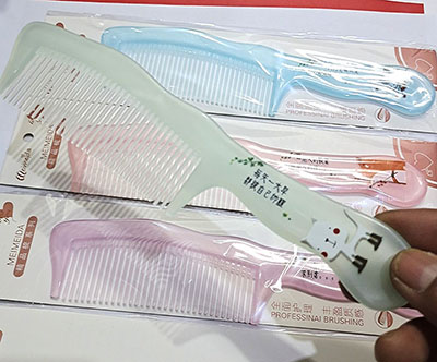 16号果冻折不断梳子加厚家用便携塑料长发可爱梳头实用长梳c9-2-2