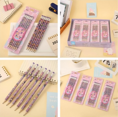 HP-0357（6支）带橡皮头书写铅笔 672/箱