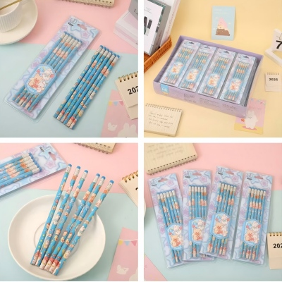 HP-0355（6支）带橡皮头书写铅笔 672/箱