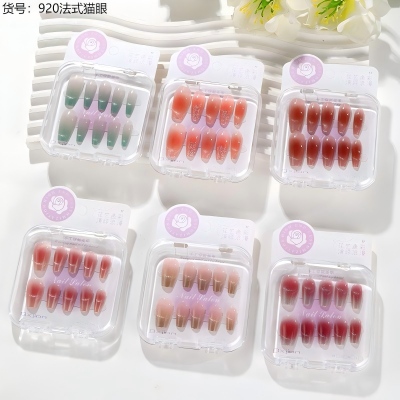 920穿戴甲指甲贴秋冬氛围立体美甲贴手工穿戴甲 600/件