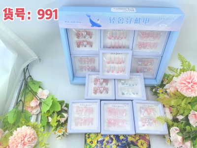 991穿戴甲指甲贴秋冬氛围立体美甲贴手工穿戴甲 600/件