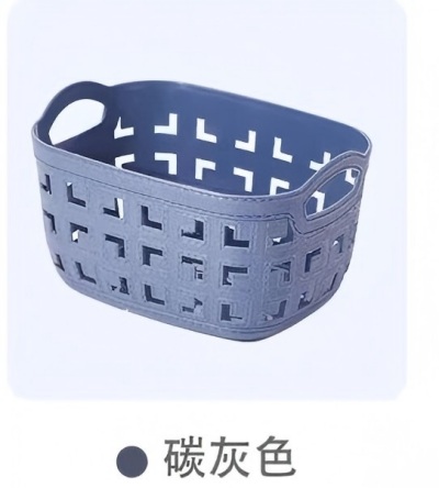 6837仿皮纹圆形收纳筐 144/件