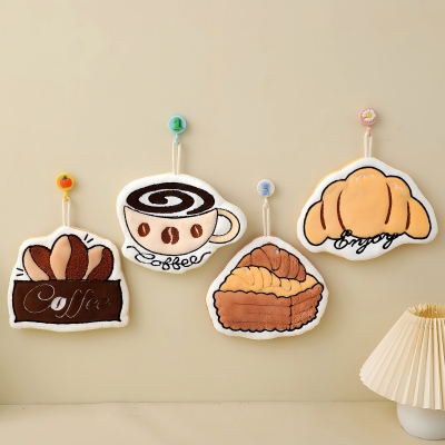 SC011咖啡系列擦手巾可挂式厨房洗手吸水加厚抹布 600/件