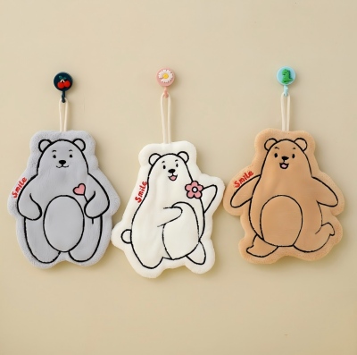 SC016SmiIe快乐熊系列擦手巾可挂式厨房洗手吸水加厚抹布 600/件