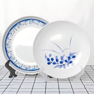（仿瓷）227兰草盘清新风碗碟盘餐具 260/件