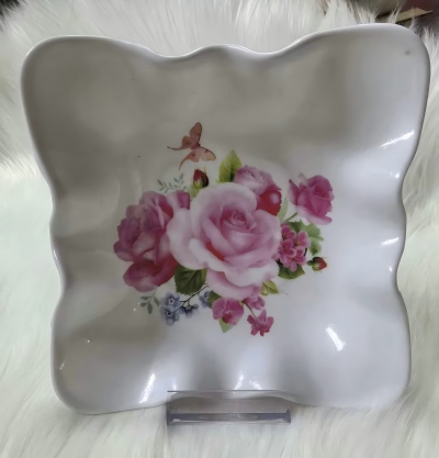 （仿瓷）308贴花盘清新风碗碟盘餐具 380/件