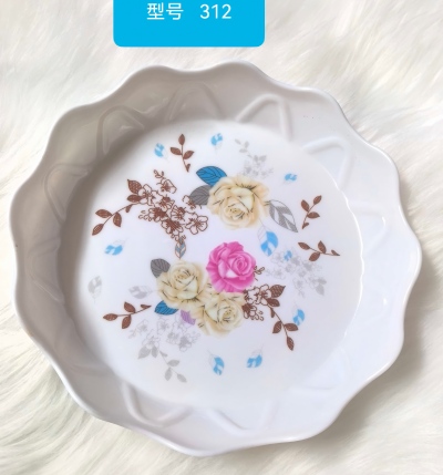 （仿瓷）312花盘清新风碗碟盘餐具 240/件