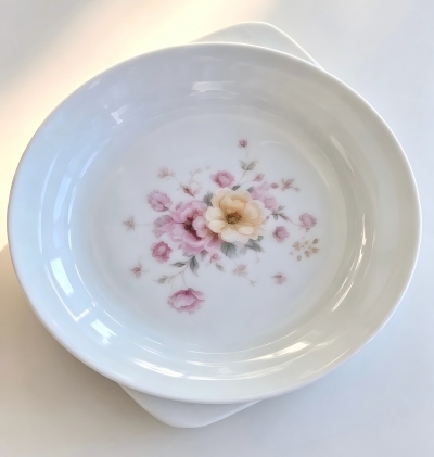（仿瓷）800双耳贴花盘清新风碗碟盘餐具 300/件