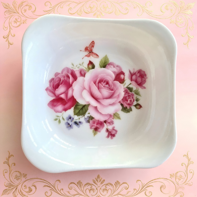 （仿瓷）2121白花盘清新风碗碟盘餐具 240/件