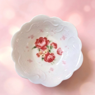 （仿瓷）0550贴花盘清新风碗碟盘餐具 80/件