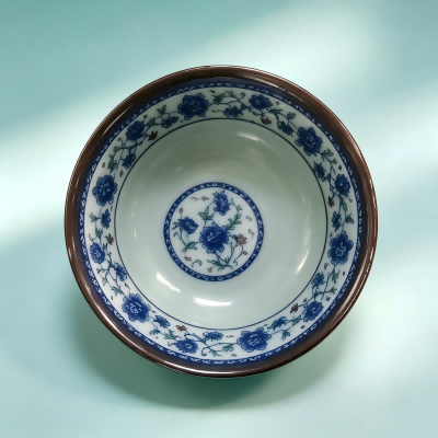 （100g仿瓷）5007青花瓷碗清新风碗碟盘餐具 200/件