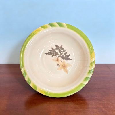 （仿瓷）99010花色汤盆清新风碟盘餐具 68/件