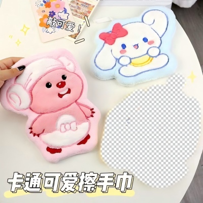 卡通可爱系列擦手巾可挂式厨房洗手吸水加厚抹布 600/件八B34-4-4