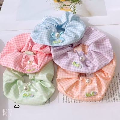 夏季甜美大肠发圈少女蕾丝碎花扎马尾头绳花边皮筋发饰