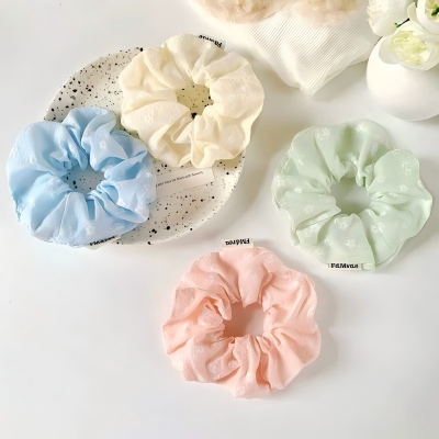 夏季甜美大肠发圈少女蕾丝碎花扎马尾头绳花边皮筋发饰